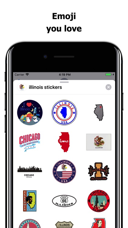 Illinois emojis - USA stickers