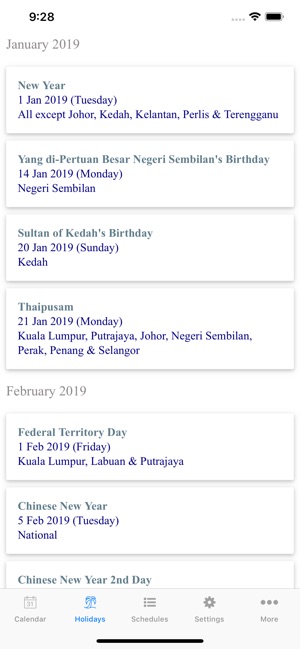 Malaysia Calendar 2019 /2020(圖2)-速報App