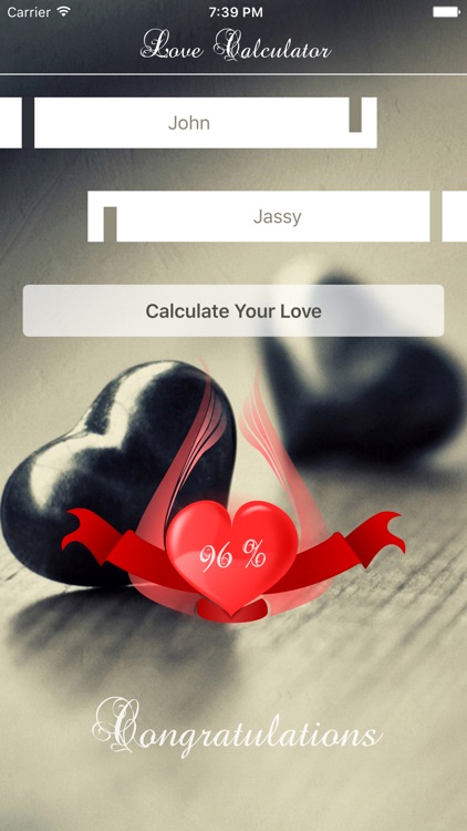 Valentine love calculator