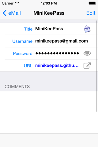 MiniKeePass screenshot 3