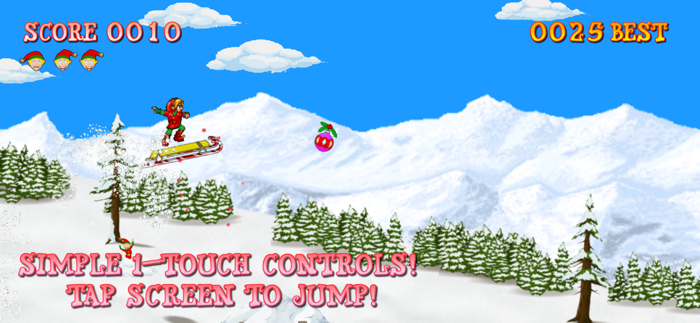 Santaville Snowsled Surfer