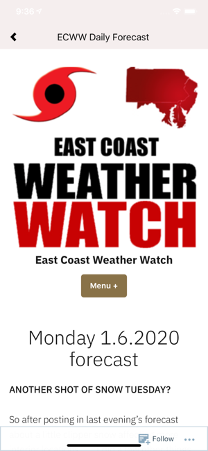 East Coast Weather Watch(圖3)-速報App