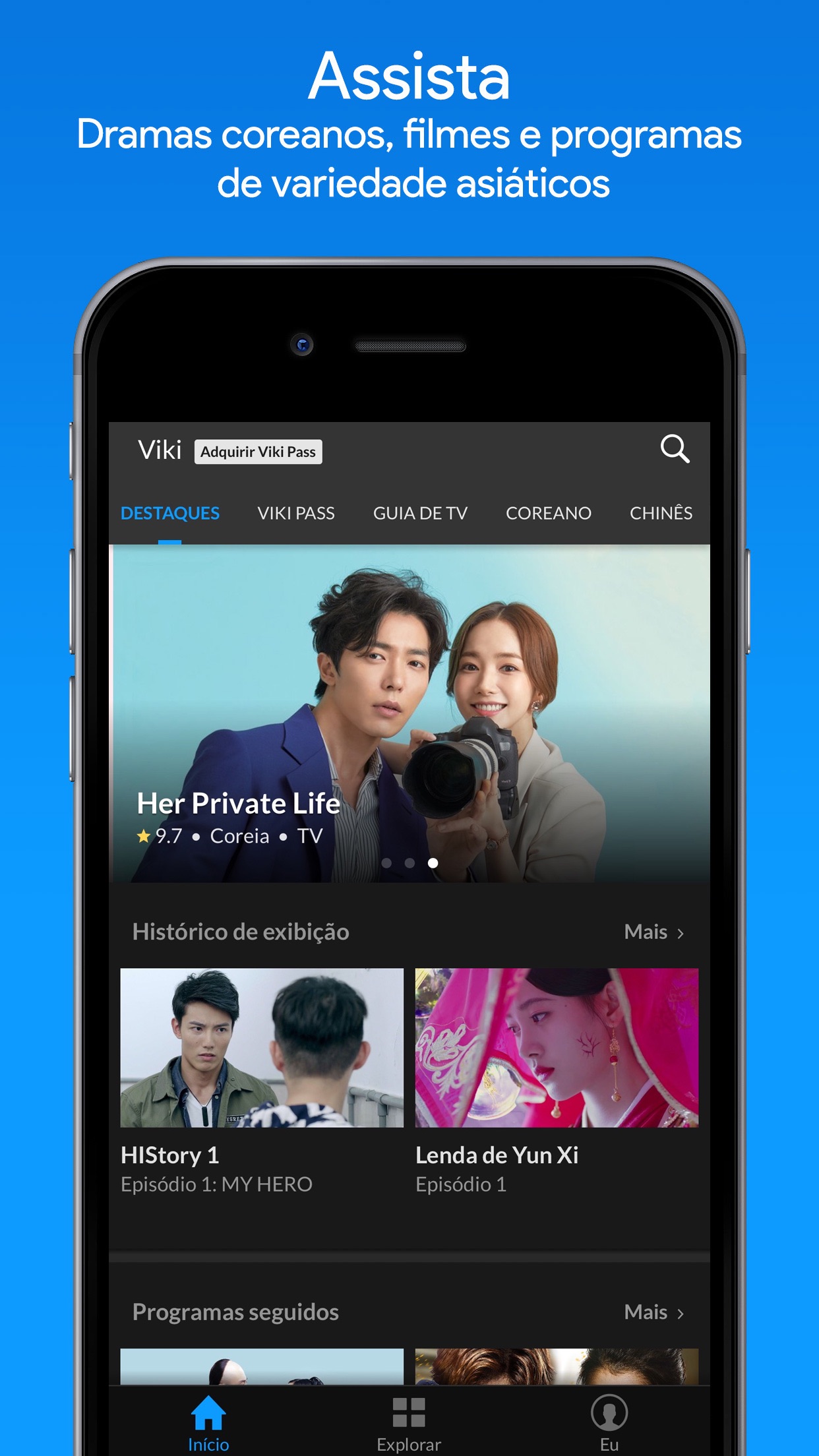 Screenshot do app Viki: Filmes e TV Asiáticos