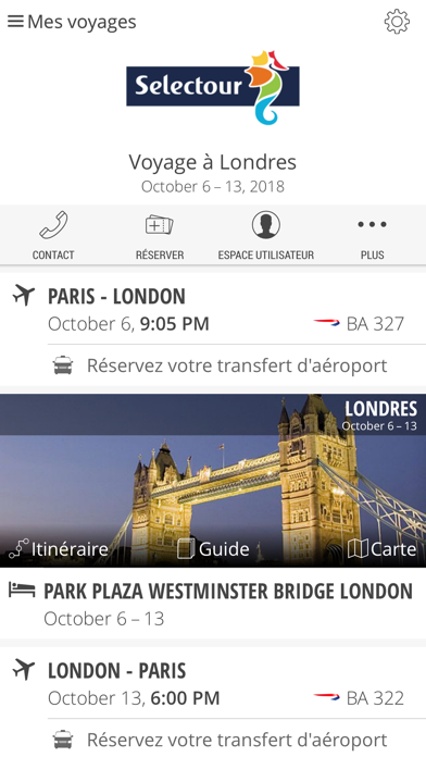 Guide de voyages SELECTOUR screenshot 2