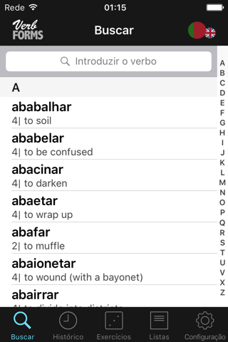 VerbForms Português screenshot 2