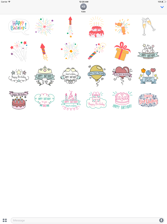 A Very Happy Birthday Stickers