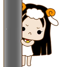Animated Cute Aries Girl Emoji
