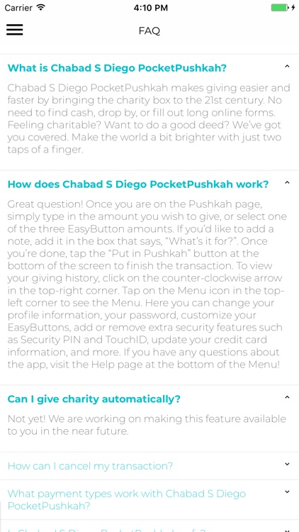 Chabad S Diego PocketPushkah screenshot-3