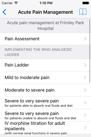 Frimley Health Guidelines screenshot 2