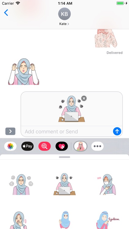 Hijab Girl Stickers iMessages screenshot-7