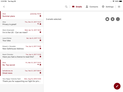 Encrypted Email Tutanota screenshot 4