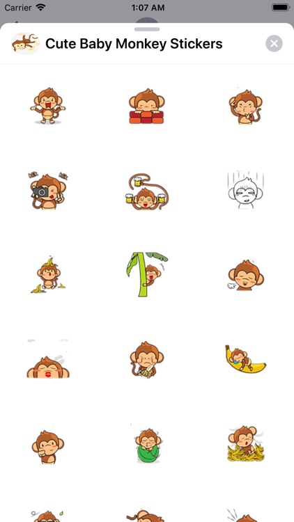 Cute Baby Monkey Stickers