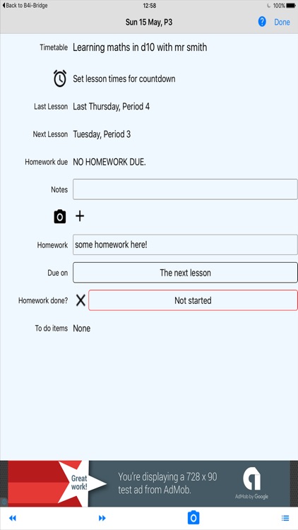 Student Homework Planner