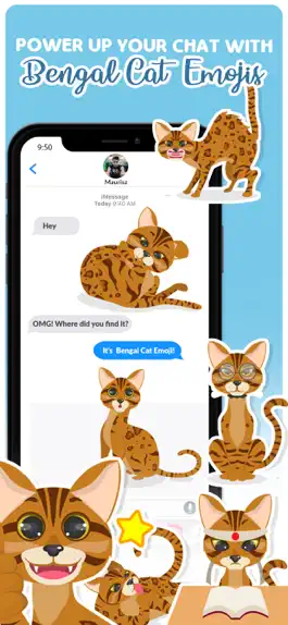 Game screenshot Bengal Cats Emoji Stickers App hack