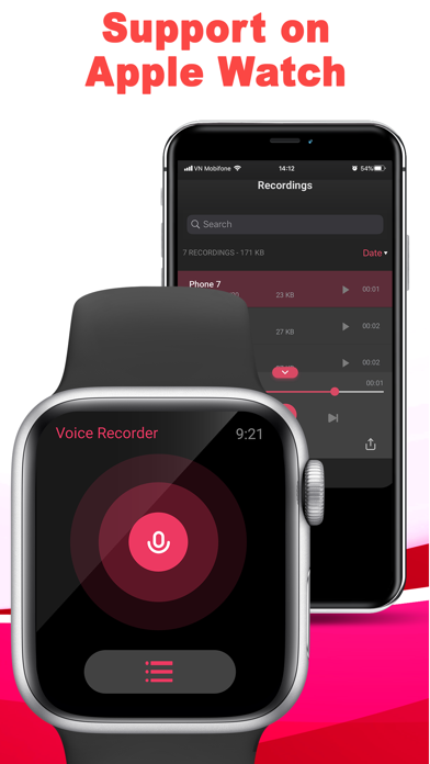 Voice Recorder Plus App Screenshot