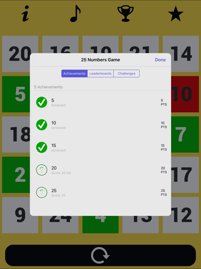 25 Numbers Game Full Version