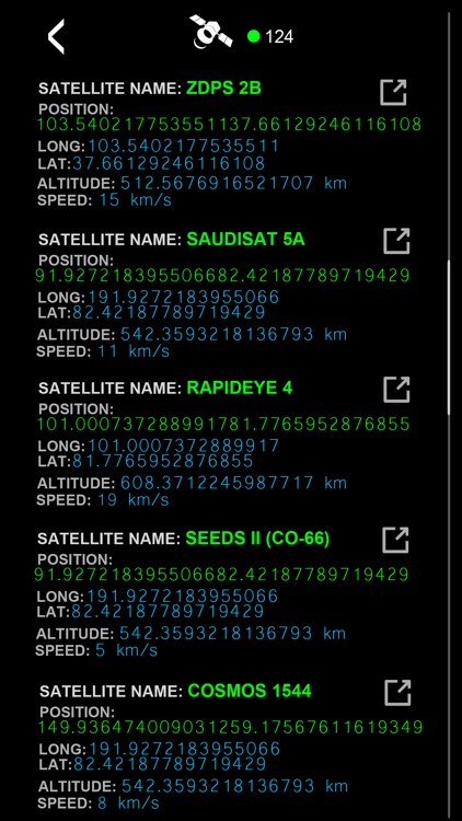 Satellite Info GPS Status