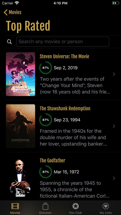 Premium Movie Selections