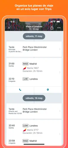 Screenshot 3 KAYAK Vuelos, Hoteles, Coches iphone