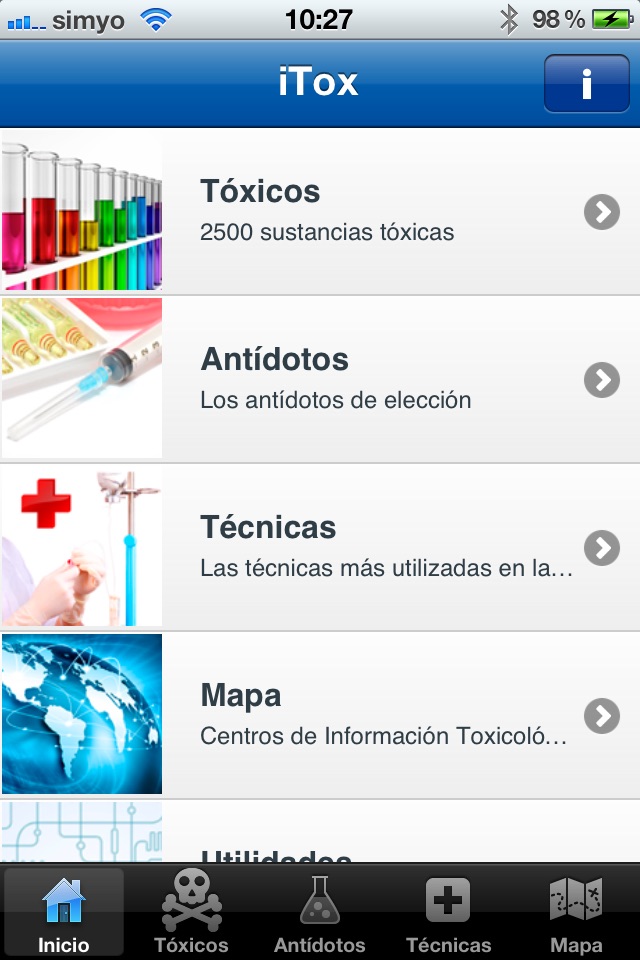 iTox Urgencias intoxicación screenshot 2