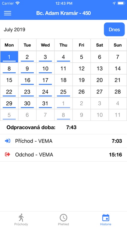 Mobilní docházka screenshot-3