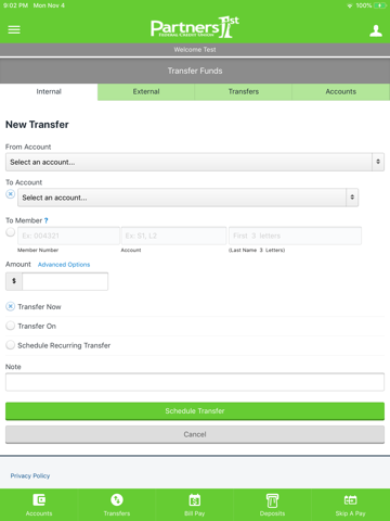 Partners 1st FCU Mobile - náhled