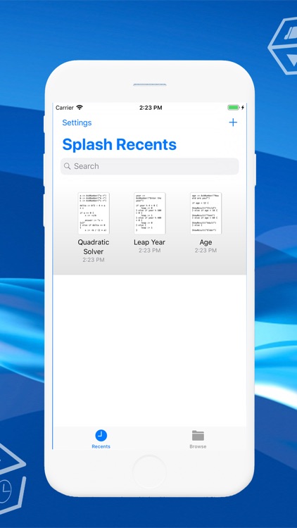 Splash - create code screenshot-3