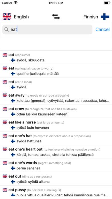Finnish-English Dictionary screenshot 3