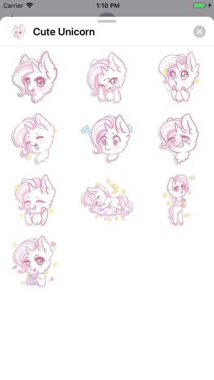 Cute Unicorn Sticker Pack