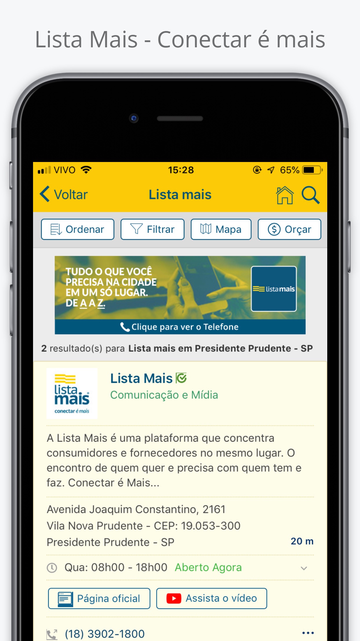 Screenshot do app Lista Mais