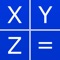 The calculator solves systems of linear equations with two and three variables