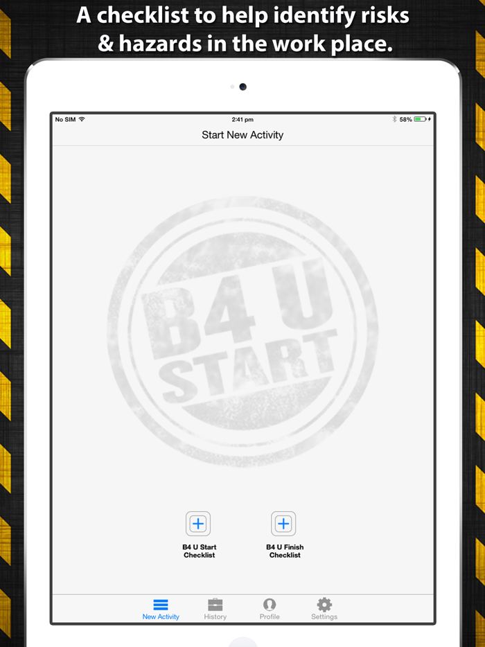 B4 U Start - Take 5 Checklist