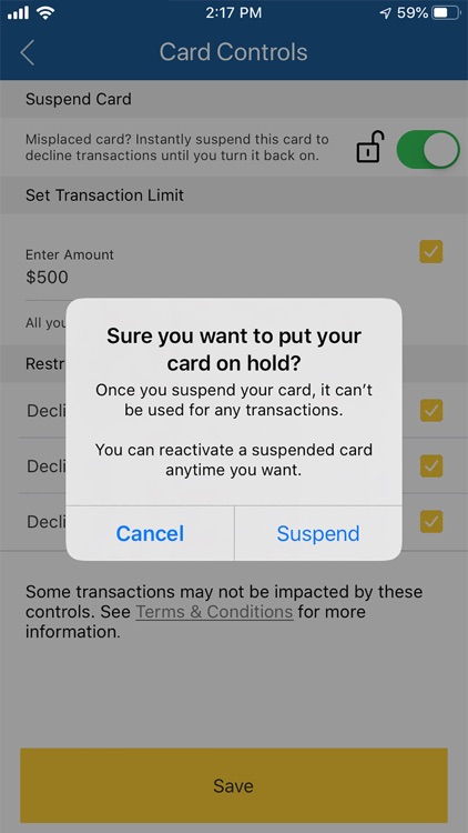 Golden 1 Card Controls by Golden 1 Credit Union