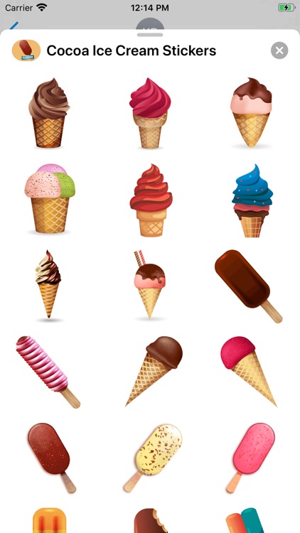 Cocoa Ice Cream Stickers