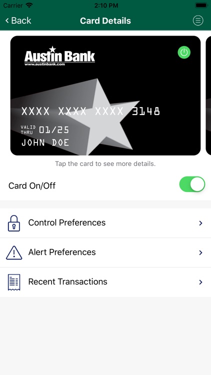 Austin Bank Card Alerts