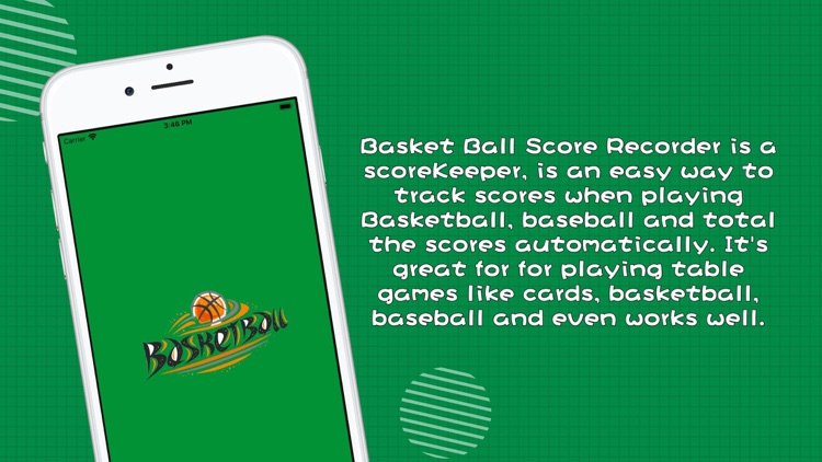 Basket Ball - Score Recorder