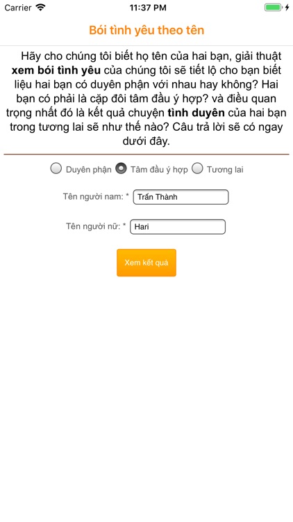 Bói Tình Yêu Theo Tên screenshot-3