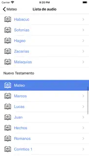 biblia en español audio libro iphone screenshot 2