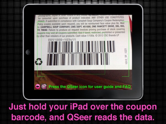 QSeer Coupon Reader Ipad images
