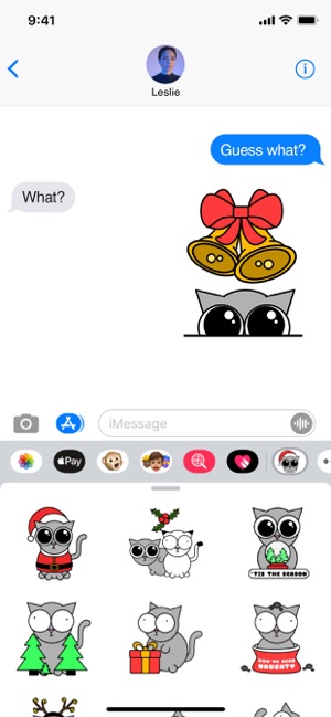 Crazy Christmas Cat Stickers