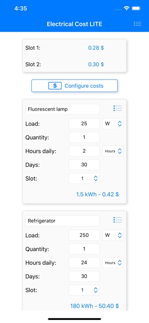 Electrical Cost