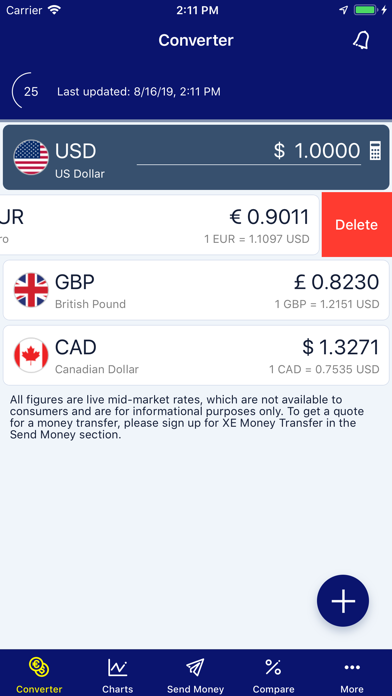 XE Currency Screenshot 2