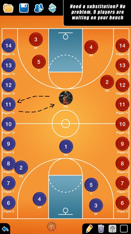 Coach Tactic Board: Basket