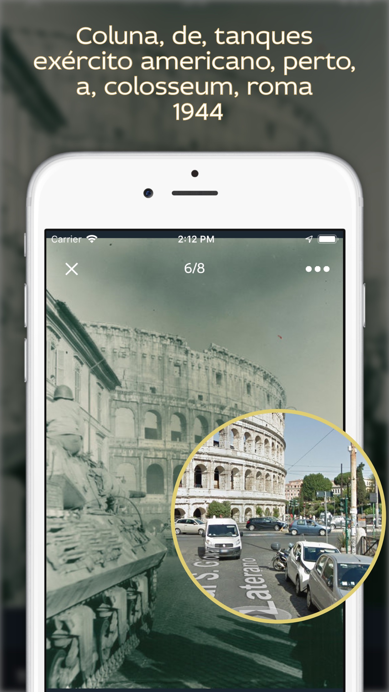 Screenshot do app História do mundo em fotos