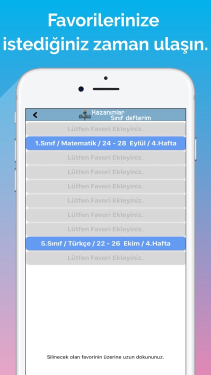 Kazanımlar - Sınıf Defterim screenshot-7