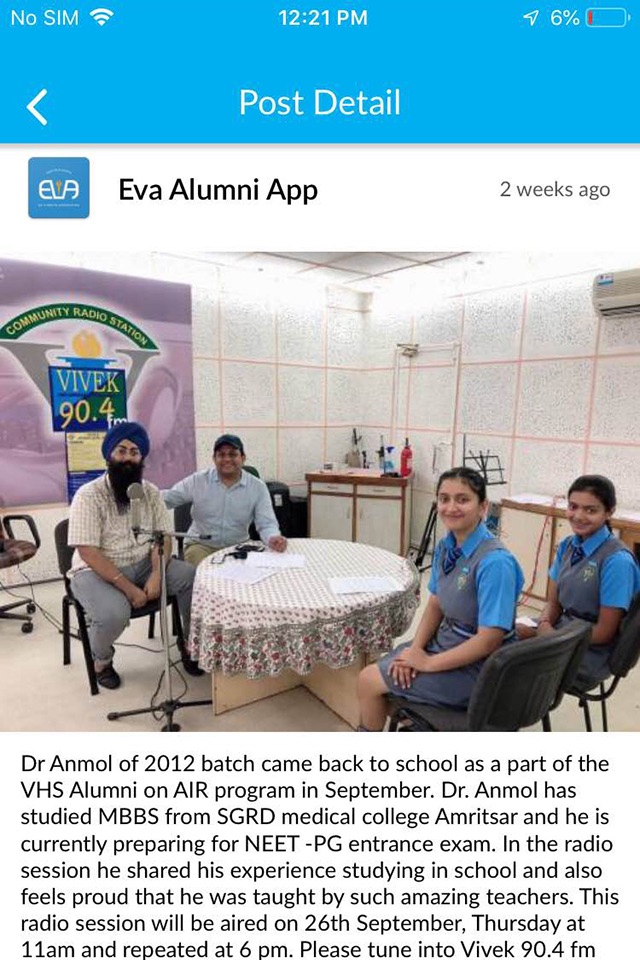 EVA Alumni App screenshot 3