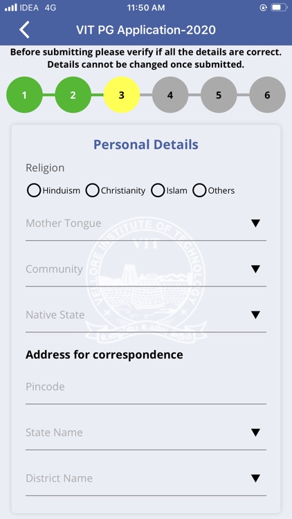 VIT PG Application screenshot-3