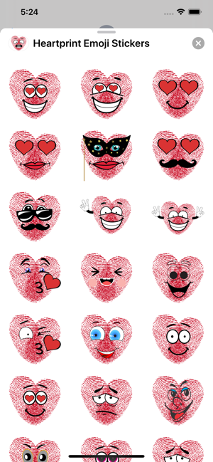 Heartprint Emoji Stickers(圖6)-速報App