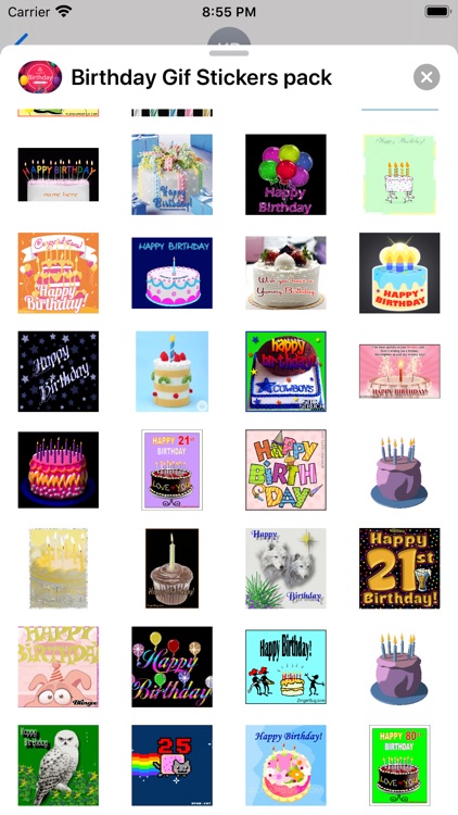 Birthday Gif Stickers pack screenshot-3