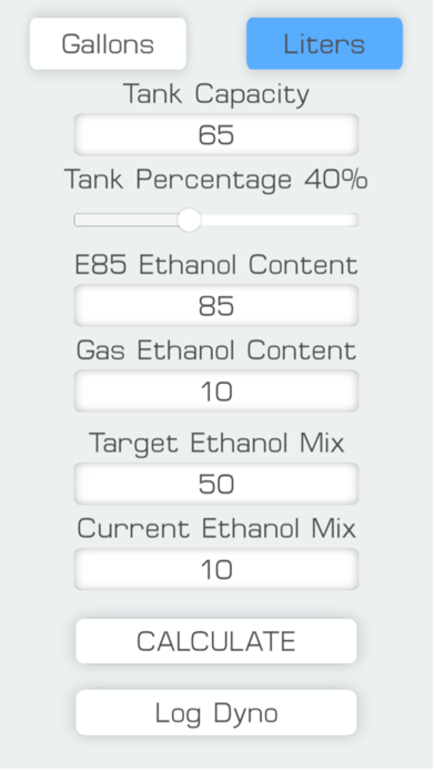 E85 Mix Ethanol Calculator screenshot 3